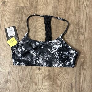 NWT Tropical Black and White Sports Bra